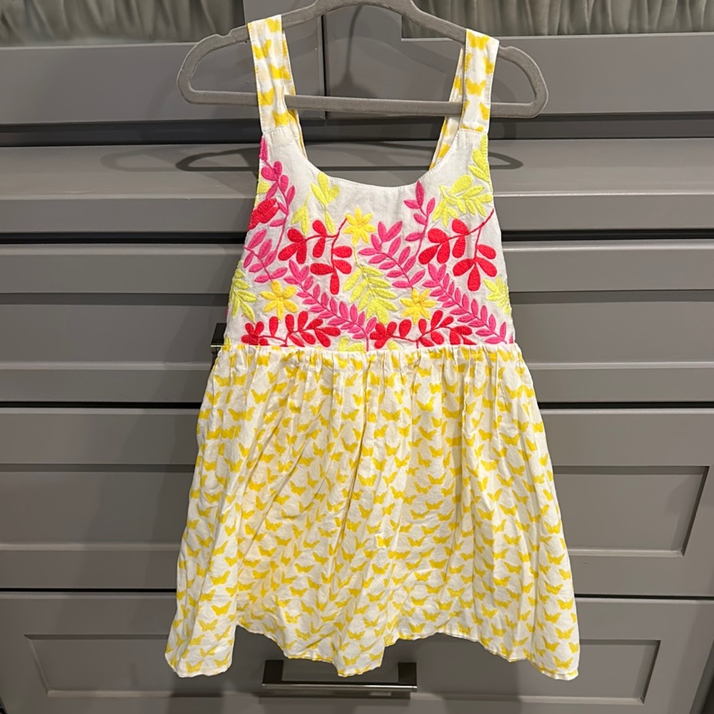 Floral Yellow and Pink Kids Dress